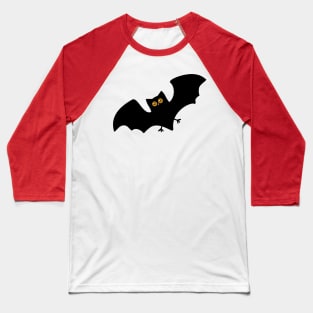 Cute Funny Halloween Bat Cartoon Illustration Baseball T-Shirt